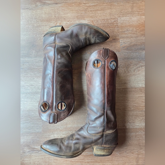 Vintage Tony Lama Buckaroo Tall Cowboy Boots Mens 7.5 DWomens 9D